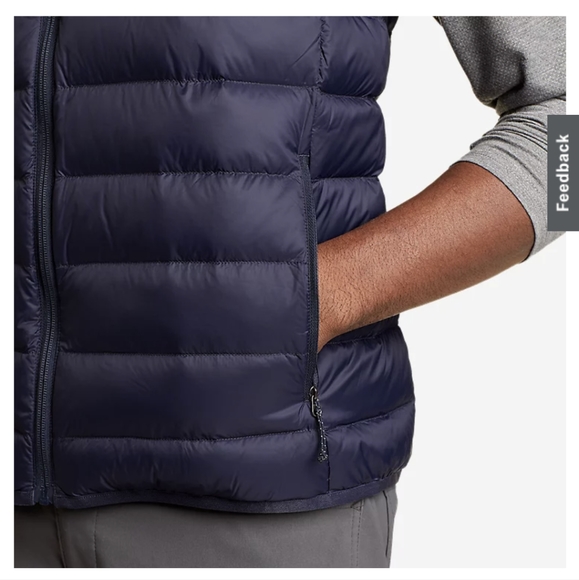 NWOT Men's Eddie Bauer CirrusLite Down Vest, navy size Large - Picture 3 of 8